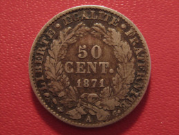 50 Centimes 1871 A Paris Cérès 3360 - 50 Centimes