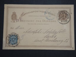 DANEMARK - Entier Postal Pour Paris En 1880 - A Voir - Lot P14214 - Interi Postali