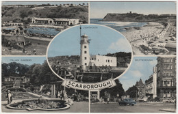 Photoblue Postcard Scarborough Multiview. Bathing Pool, Westborough. Unposted - Scarborough