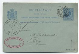 Netherlands/Czechoslovakia POSTAL CARD 1887 - Briefe U. Dokumente