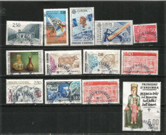 Année Complète ANDORRE 1991. 13 T-p Oblitérés Première Qualité, Oblitération Ronde - Used Stamps