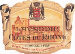 ETIQUETTE NEUVE VIN COTES DU RHONE Lavandin OGIER Avignon ROUALET Imprimeur - Côtes Du Rhône