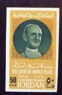 JORDANIE Pape PAUL VI.  Yvert N° 636 . ** MNH. Non Dentelé. Imperforate - Pausen