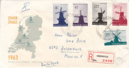 Moulins - Pays Bas - Lettre Recommandée De 1963 - Oblitération Eindhoven - Valeur 18,00  ++ - Brieven En Documenten