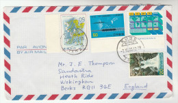 1988 JAPAN Cover WATERFALL MAP TELECOM SHIP FLOWER Pinguicula Air Mail - Cartas & Documentos