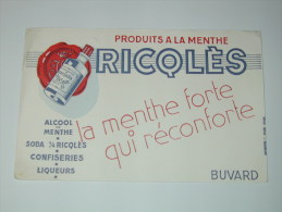 BUVARD RICQLES Menthe Confiserie Liqueurs Soda - Sucreries & Gâteaux