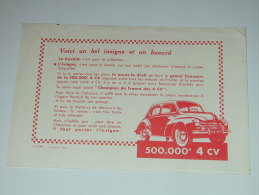 BUVARD  4 CV RENAULT - Automobile