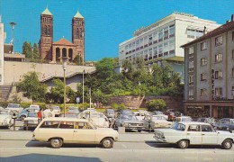 Pirmasens - Rathausplatz Opel Rekord Mercedes 1970 - Pirmasens