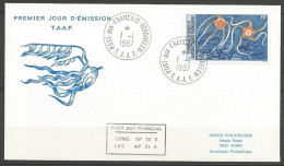 TAAF FDC 1987 OPHIURES  YVERT  N° 122 TTB - FDC