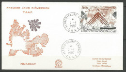 TAAF FDC 1987 INMARSAT YVERT PA  N° 99 TTB - FDC