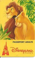 PASS--DISNEY-DISNEYLAND PARIS-1996-ROI LION ADULTE-Non Souligné-V° S049526-Vertical A Droite-TBE-RARE - Toegangsticket Disney