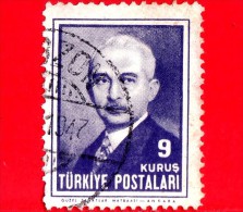 TURCHIA - Usato - 1946 - Ismet Inonu, Presidente - 9 - Used Stamps