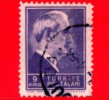 TURCHIA - Usato - 1942 - Ismet Inonu, Presidente - 9 - Used Stamps