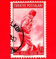 TURCHIA - Usato - 1940 - 1 Anniversario Della Morte Di Atatürk - On The Kocatepe Mountain - 7 ½ - Oblitérés