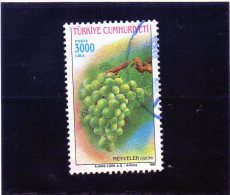 1992 Turchia - Uva - Used Stamps
