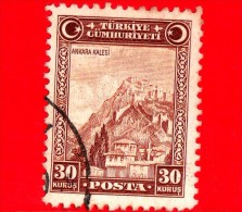 TURCHIA - Usato - 1930 - Fortezza Di Ankara - CUMHURIYETI - 30 - Used Stamps