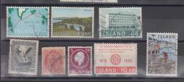 Islande Lot 8 Timbres Oblitérés - Used Stamps