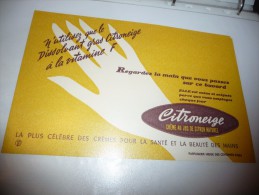 BUVARD Publicitaire  BLOTTING PAPER   Savon Citroneige Les Mains - Perfume & Beauty