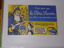 BUVARD Publicitaire  BLOTTING PAPER  Noel Le Pere  Savon PERSAVON - Perfume & Beauty