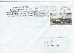 11904  ATLANTIC JET De La Compagnie SPM EXPRESS ( Cachet De La Compagnie ) - Tàd Mal Monté - Briefe U. Dokumente