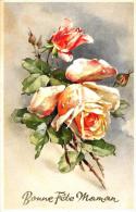 [DC2344] CARTOLINA - AUGURALE - BONNE FETE MAMAN FESTA DELLA MAMMA - FIORI ROSE - Non Viaggiata - Old Postcard - Fête Des Mères