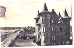 BARNEVILLE SUR MER Le Château Et La Plage (colonie De Vacances  ) TB(tache Café)  Timbrée - Blainville Sur Mer