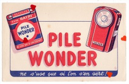 Xx102-ZE-BUVARD-PILE WONDER Ne S'use Que Si L'on S'en Sert ! - Electricité & Gaz