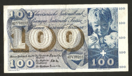 [CC] SVIZZERA / SUISSE / SWITZERLAND - NATIONAL BANK - 100 FRANCS / FRANKEN (1963) SAINT MARTIN - Suiza