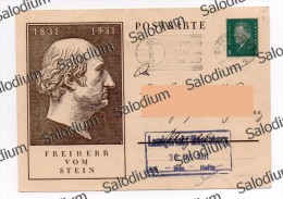 1931 - Freiherr Vom Stein   Deutsches Reich Germany - Altri & Non Classificati