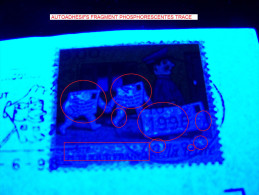 1997 N° 12  FRAGMENT AUTOADHÉSIFS PHOSPHORESCENTES  16-6-98 OBLITÉRÉ - Used Stamps