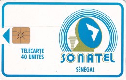 Senegal, SEN-17, 40 Units, Logo, Reverse B, 2 Scans.  Chip : GEM1 - Sénégal