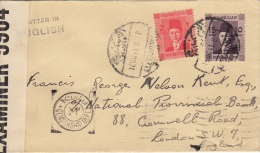 Lettre With Censorship DEPT M. / Russel & Co Alexandria. 17.10.1941. Nice - Storia Postale