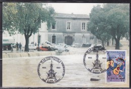 = Centenaire Construction Cuirassé Chanzy Bordeaux 33998 Bordeaux Armées 16-17.4.93 N°2784 CP Inondations Nîmes 3.10.88 - Andere(Zee)