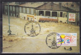 = Centenaire Construction Cuirassé Chanzy Bordeaux 33998 Bordeaux Armées 16-17.4.93 N°2795 CP Inondations Nîmes 3.10.88 - Otros (Mar)