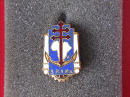 Insignes Militaire "3ème Régiment D'Artillerie Marine" -  Military Badges P.V. - - Marine