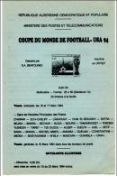 DZ 1994 - Philatelic Folder Brochure Without Stamp -Football World Cup USA 94 Fußball Weltmeisterschaft Soccer - 1994 – États-Unis