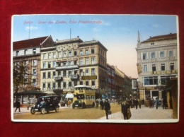 AK Berlin Unter Den Linden Ecke Friedrichstraße Auto Bus 1930 - Berlijnse Muur