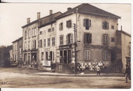 Carte Postale Photo CIREY SUR VEZOUZE (Meurthe Et Moselle) COMMERCES-Epicerie-Bureau Change-"Zum Scharfen Eck"-2 SCANS - Cirey Sur Vezouze