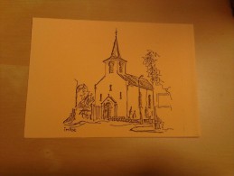 Meise Imde Wolvertem Kerk Getekend Door Wim Pas - Meise