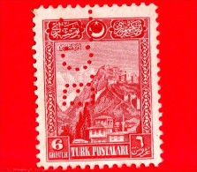 TURCHIA - Usato - 1926 - Fortezza Di Ankara (arabic Letters) - Perforato -  5 - Used Stamps