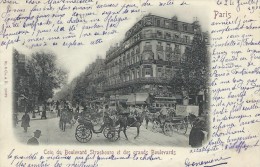 75 Paris Coin Du Boulevard De Srasbourg Et Des Grands Boulevards Très Animée Précurseur - Andere