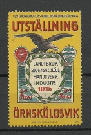 SCHWEDEN Sweden 1915 Reklamemarke Advertising Stamp Exposition Ausstellung * - Unused Stamps
