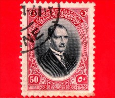 TURCHIA - Usato - 1926 - Mustafa Kemal Pascha, Atatürk (1881-1938) - 50 - Usados