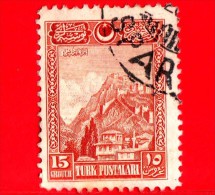 TURCHIA - Usato - 1926 - Fortezza Di Ankara - 15 - Used Stamps