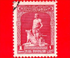 TURCHIA - Usato - 1926 - Eroi - Leggende - Boz Kurd E Il Lupo - 1 - Used Stamps