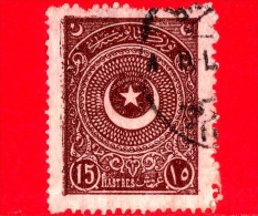 TURCHIA - Usato - 1924 - Stella E Mezzaluna - Crescent And Star - 15 - Usati