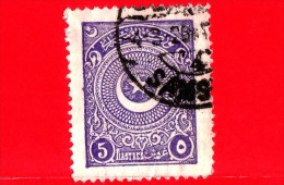 TURCHIA - Usato - 1923 - Stella E Mezzaluna - Crescent And Star - 5 - Gebruikt