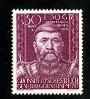 13770 - Gen.Gouvernment 1944  Michel # 121** ( Cat. €.30 ) - General Government