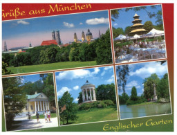 (542) Germany Munich English Garden  (with Stamp At Back Of Card) - Alberi