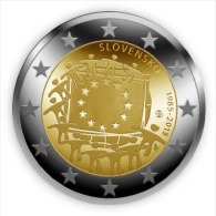 SLOVAKIA 2 EURO 2015 - EU Flag - UNC Quality - In Stock - Slowakije